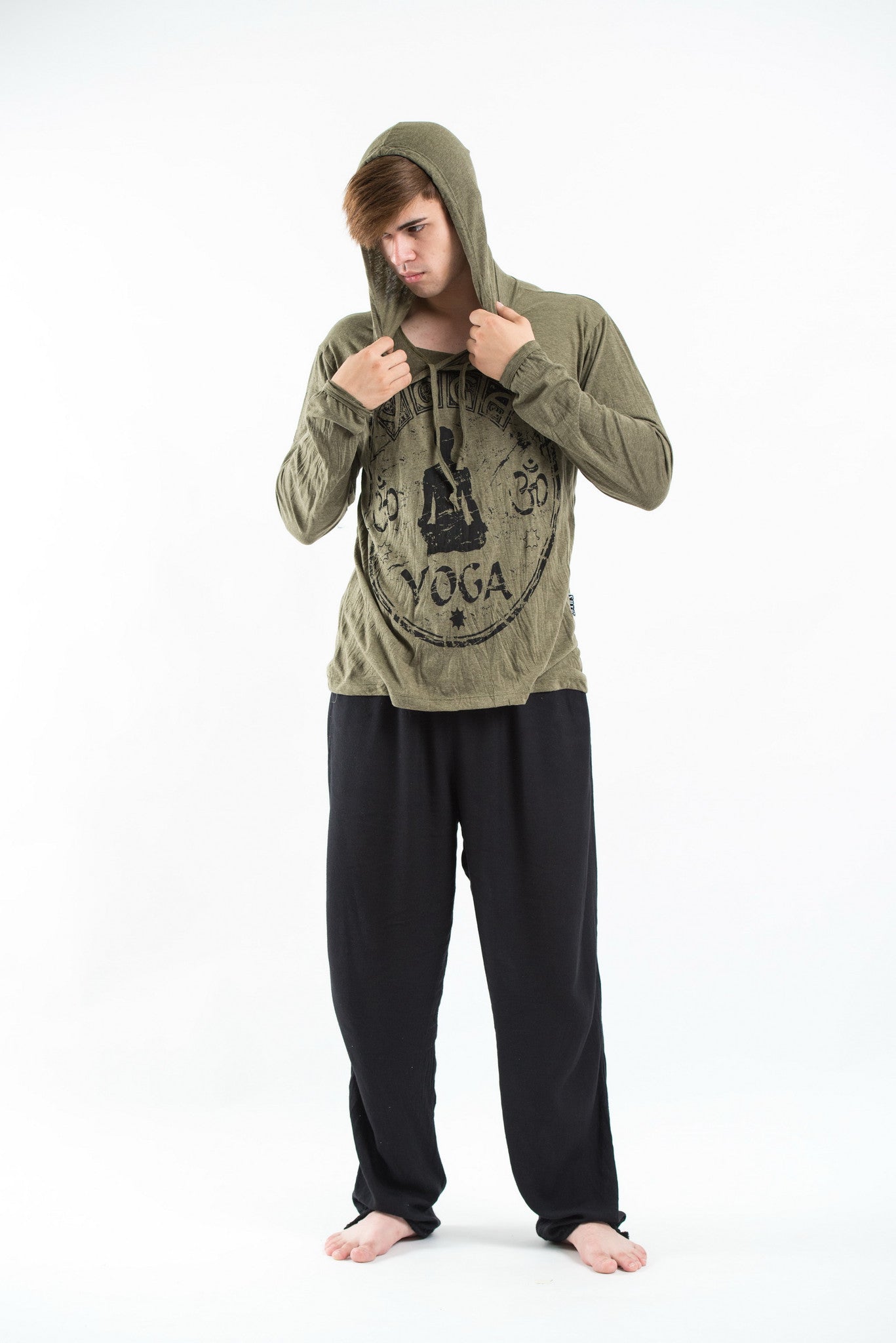 Sure Design Unisex Infinitee Yoga Stamp Hoodie Green