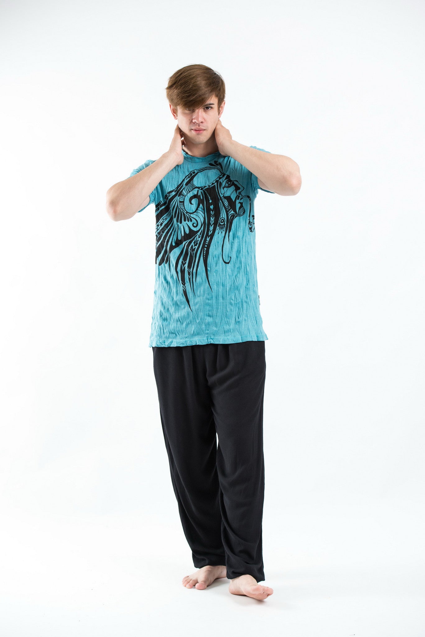 Sure Design Men's Indian Chief T-Shirt Turquoise
