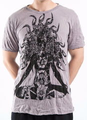 Sure Design Men's Chakra Meditation T-Shirt Gray
