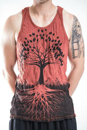 Sure Design Men's Tree Of Life Tank Top Brick