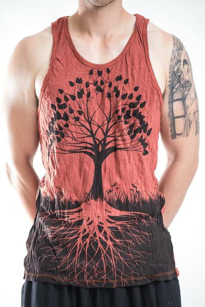 Sure Design Men's Tree Of Life Tank Top Brick