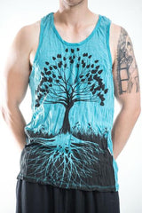 Sure Design Men's Tree Of Life Tank Top Turquoise