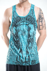 Sure Design Men's Wild Elephant Tank Top Turquoise