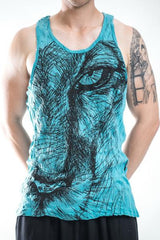 Sure Design Men's Lions Eye Tank Top Turquoise