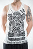 Sure Design Men's Tattoo Ganesh Tank Top White