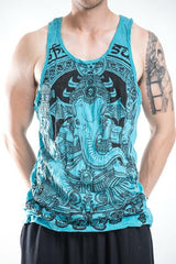Sure Design Men's Batman Ganesh Tank Top Turquoise