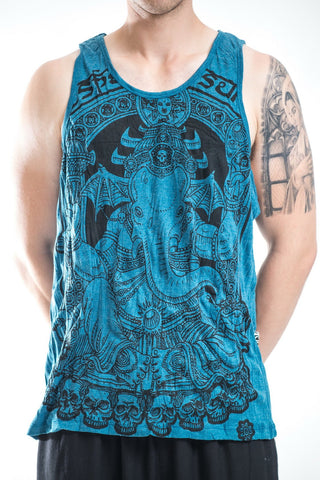 Sure Design Men's Batman Ganesh Tank Top Denim Blue