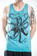 Sure Design Men's Octopus Tank Top Turquoise