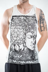 Sure Design Men's Sanskrit Buddha Tank Top White