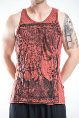 Sure Design Men's Sanskrit Buddha Tank Top Brick