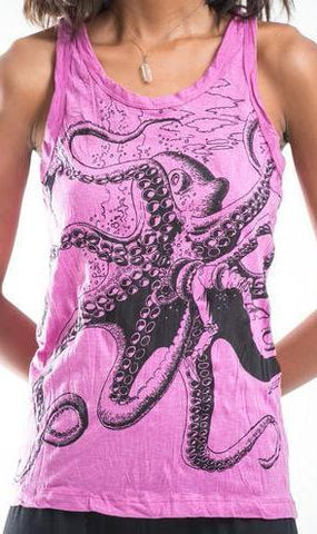 Sure Design Women's Octopus Tank Top Pink
