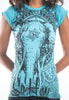 Sure Design Women's Wild Elephant T-Shirt Turquoise