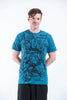 Sure Design Mens Lord Ganesh Sketch T-Shirt Denim Blue