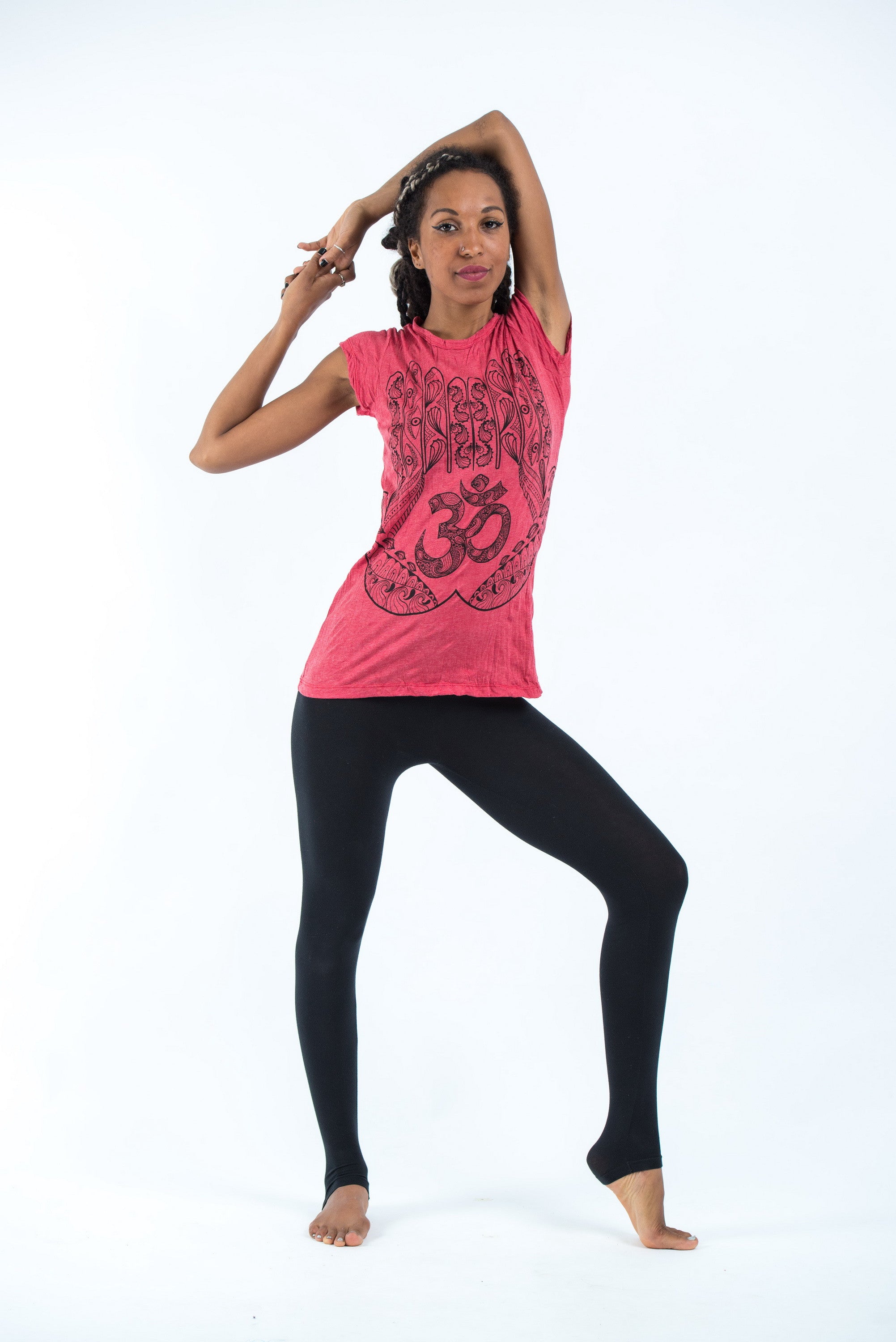 Sure Design Women's Ohm hands T-Shirt Red