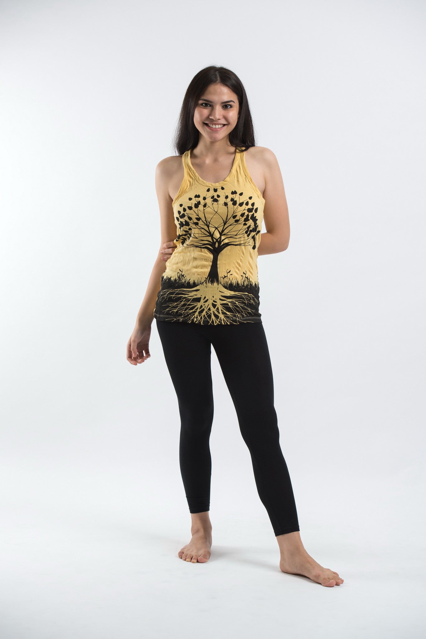 Sure Design Women's Tree of Life Tank Top Yellow