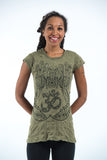 Wholesale Sure Design Women's Ohm hands T-Shirt Green - $5.55