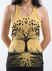 Sure Design Women's Tree of Life Tank Top Yellow