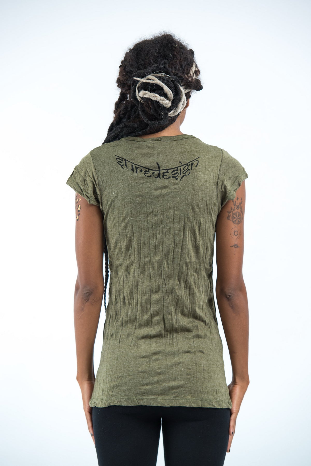 Sure Design Women's Ohm hands T-Shirt Green