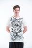 Sure Design Mens Lord Ganesh Sketch T-Shirt White