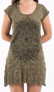Sure Design Women's Lotus Mandala Dress Green