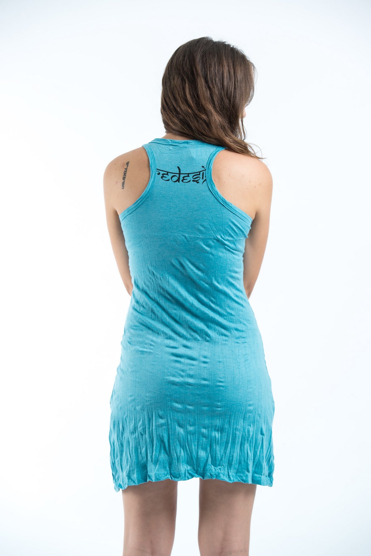 Sure Design Women's Ohm and Koi fish Tank Dress Turquoise