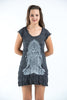 Sure Design Women's Ganesh Mantra Dress Silver on Black