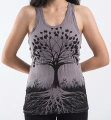 Sure Design Women's Tree of Life Tank Top Gray