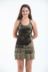 Sure Design Womens Gandhi Tank Dress Green