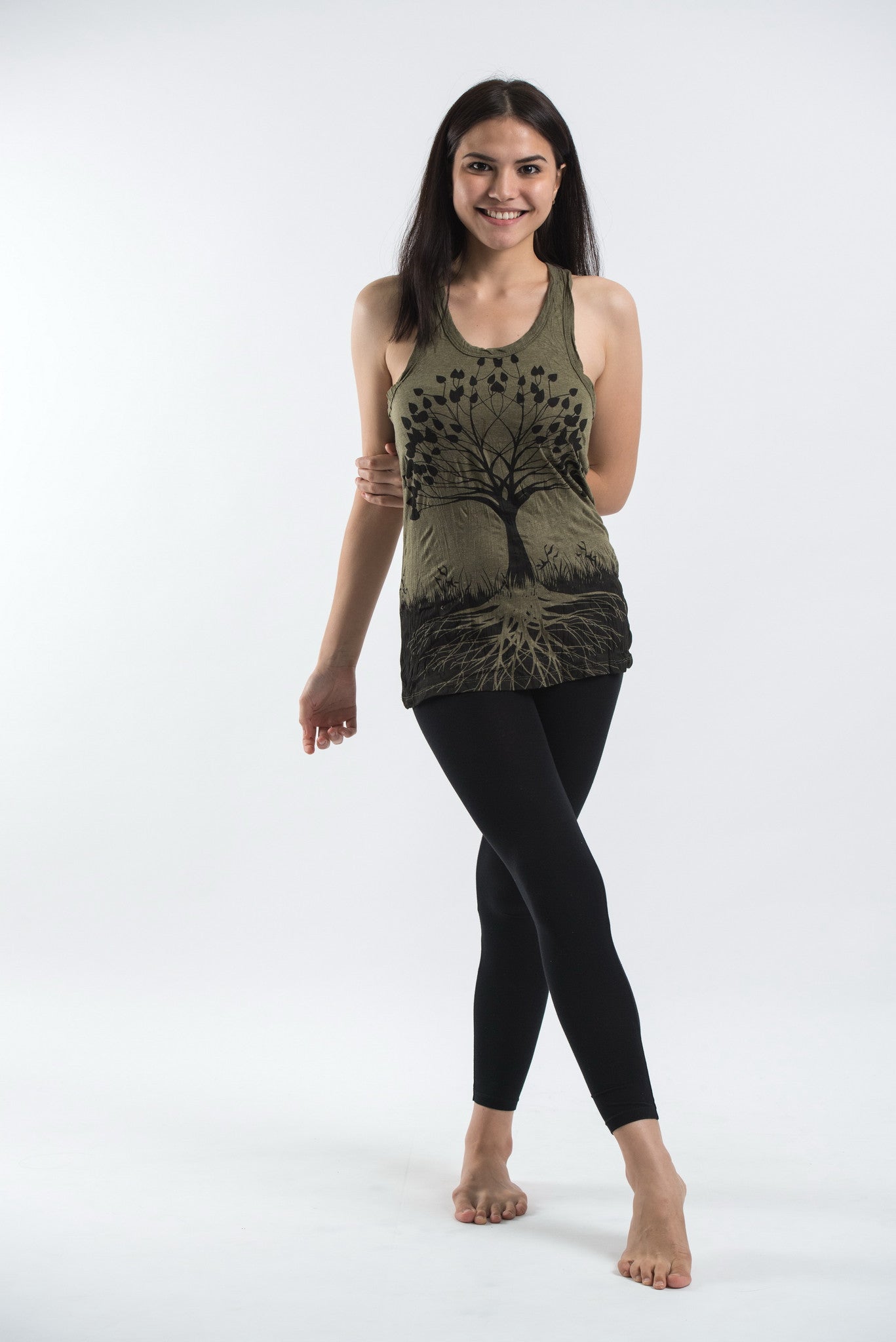 Sure Design Women's Tree of Life Tank Top Green