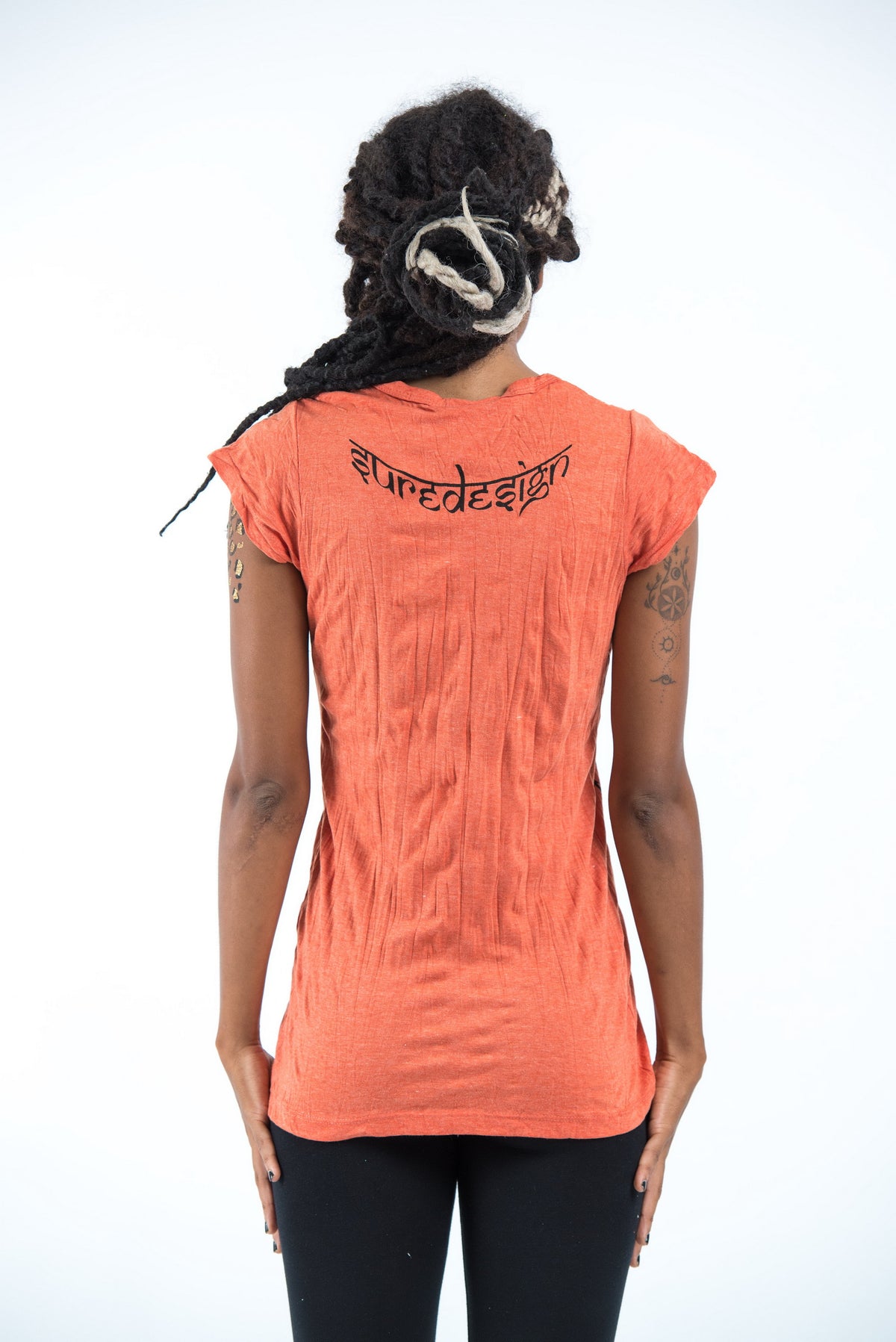 Sure Design Women's Ohm hands T-Shirt Orange