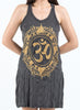 Sure Design Women's Infinitee Ohm Tank Dress Gold on Black