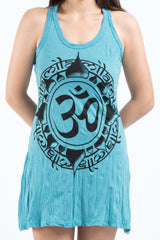 Sure Design Women's Infinitee Ohm Tank Dress Turquoise