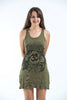 Sure Design Women's Ohm and Koi fish Tank Dress Green