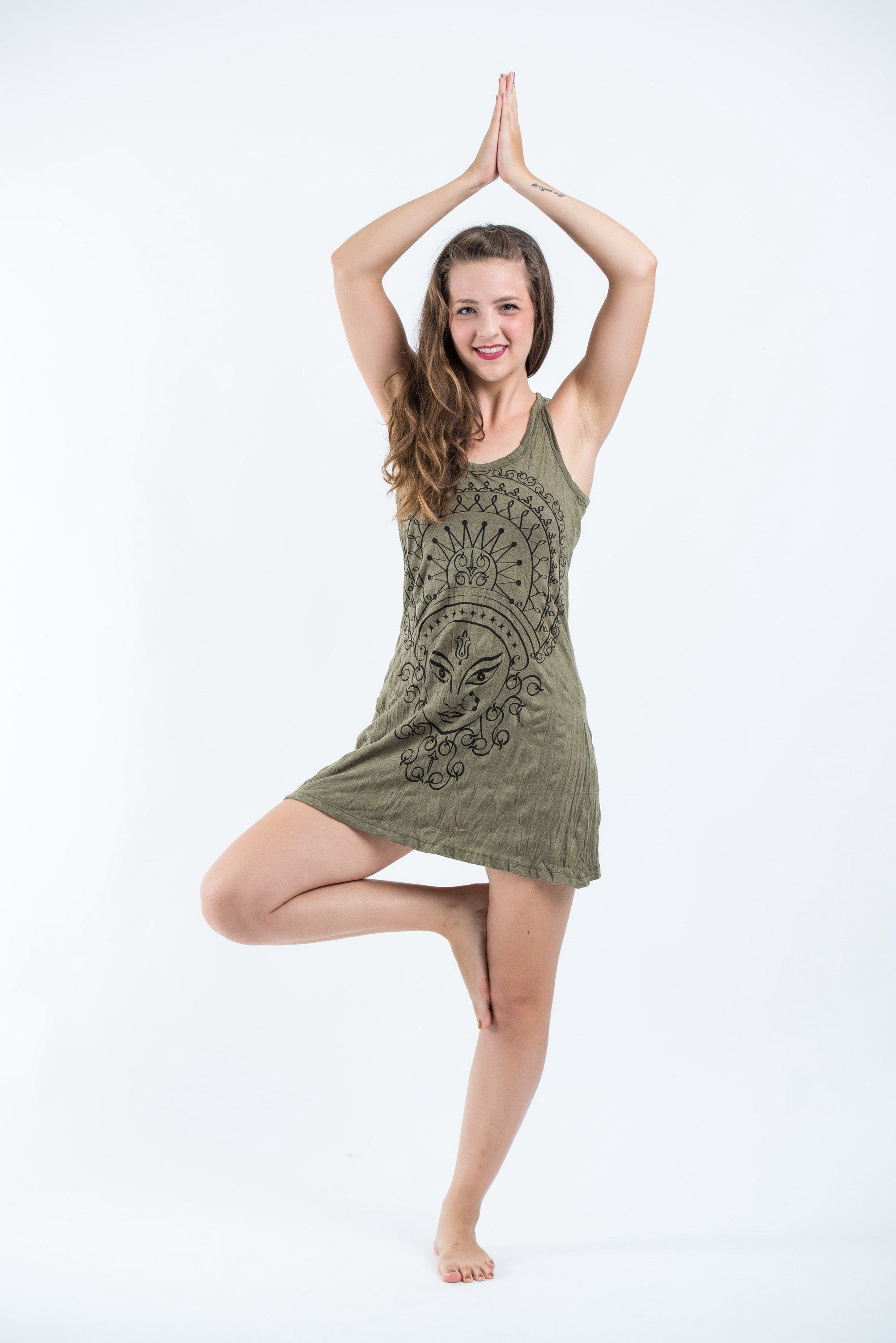 Sure Design Women's Durga Tank Dress Green