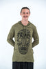Sure Design Unisex Tribal Skull Hoodie Green