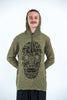 Sure Design Unisex Tribal Skull Hoodie Green