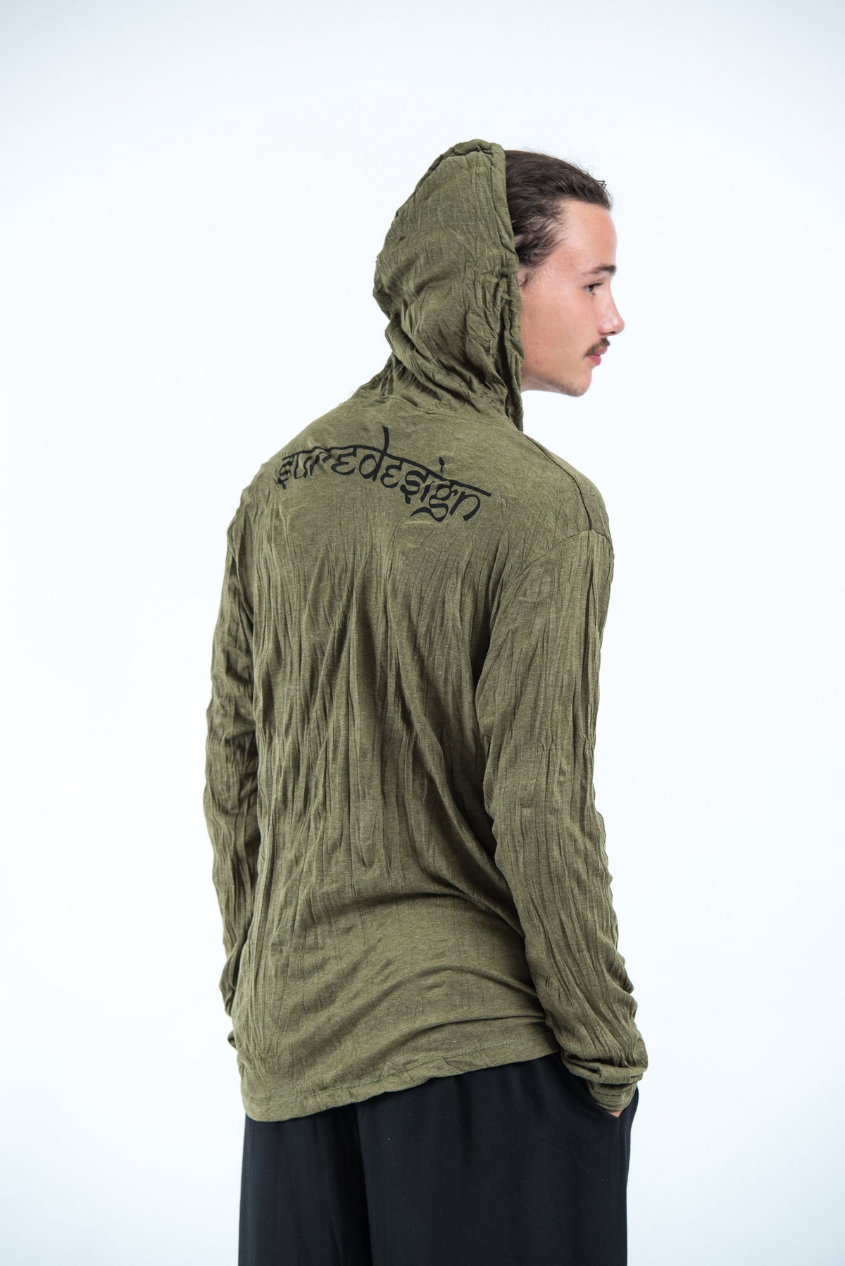 Sure Design Unisex Tribal Skull Hoodie Green