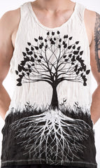 Sure Design Men's Tree Of Life Tank Top White