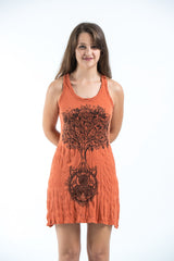 Sure Design Women's Celtic Tree Tank Dress Orange
