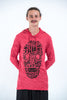 Sure Design Unisex Tribal Skull Hoodie Red