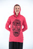 Sure Design Unisex Tribal Skull Hoodie Red