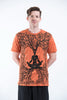 Sure Design Mens Ohm Meditation Tree T-Shirt Orange