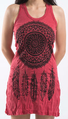 Sure Design Women's Dreamcatcher Tank Dress Red