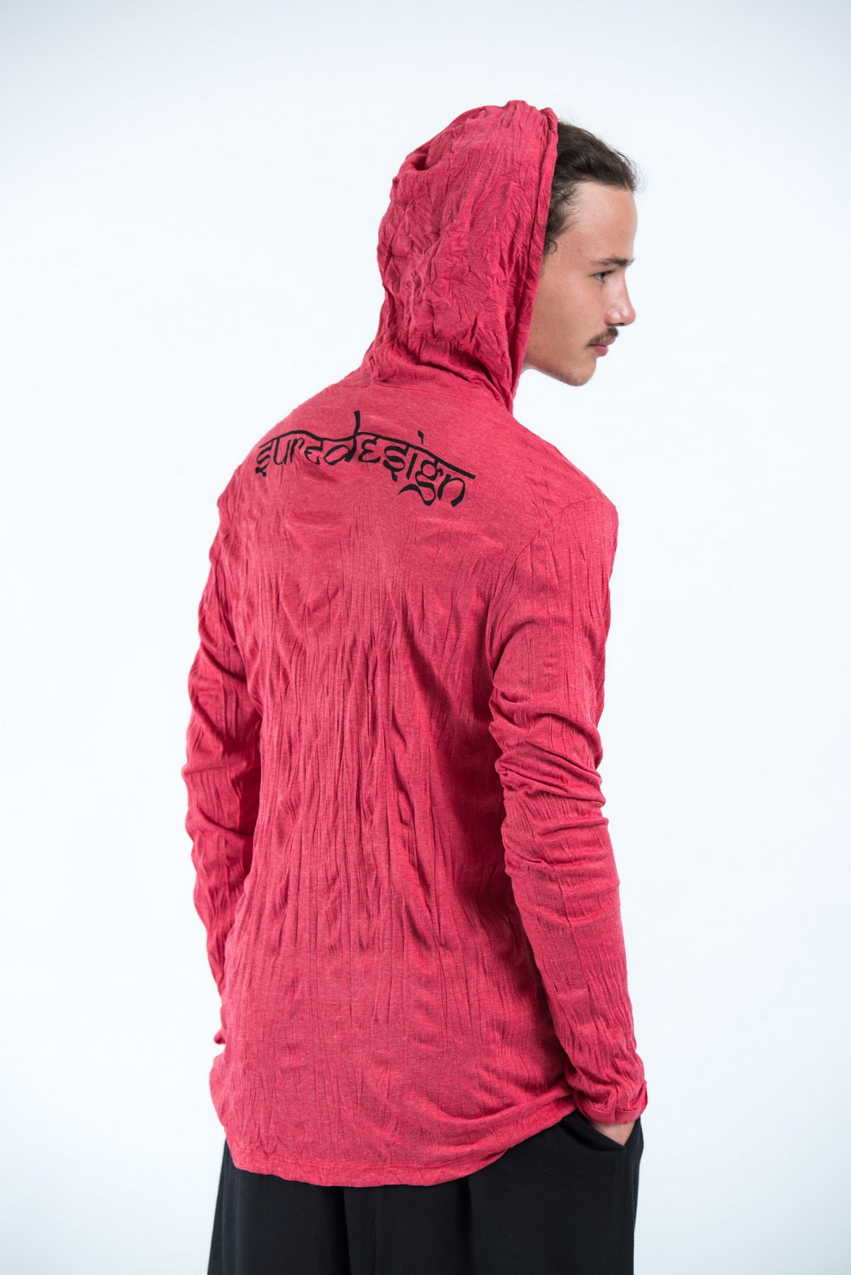 Sure Design Unisex Tribal Skull Hoodie Red