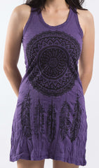 Sure Design Women's Dreamcatcher Tank Dress Purple