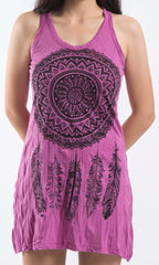 Sure Design Women's Dreamcatcher Tank Dress Pink