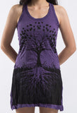 Wholesale Sure Design Women's Tree of Life Tank Dress Purple - $10.00