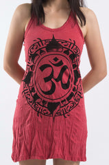 Sure Design Women's Infinitee Ohm Tank Dress Red