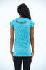 Sure Design Women's Ohm and Koi fish T-Shirt Turquoise