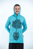 Sure Design Unisex Celtic Tree Hoodie Turquoise